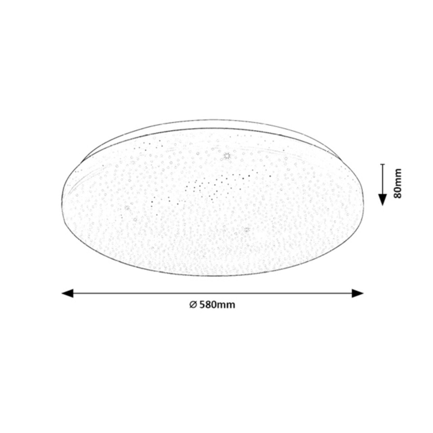 Rabalux - LED prigušiva plafonsko svetlo LED/60W/230V 3000-6500K prečnika 58 cm + daljinski upravljač
