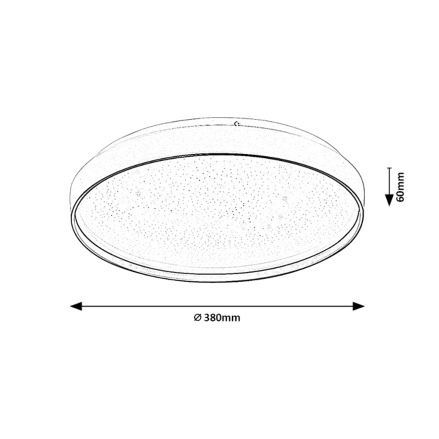 Rabalux - LED prigušiva plafonska svetiljka LED/34W/230V 3000-6500K prečnika 38 cm + daljinski upravljač
