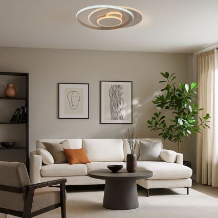 Rabalux - LED prigušiva plafonska svetiljka LED/57W/230V 3000-6000K 48,5x40 cm + daljinski upravljač