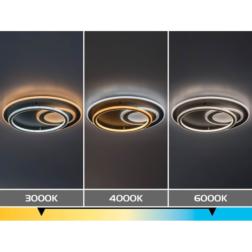 Rabalux - prigušiva LED plafonska svetiljka LED/60W/230V 3000-6000K prečnik 50 cm + daljinski upravljač