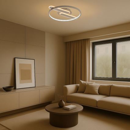 Rabalux - LED prigušiva stropna svetiljka LED/55W/230V 3000-6000K 53x45 cm + daljinski upravljač
