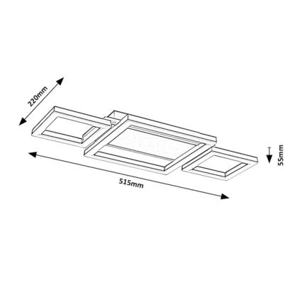 Rabalux - LED plafonjera LED/24W/230V 51,5x22 cm