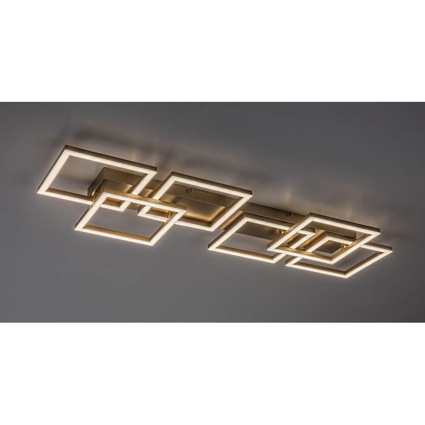 Rabalux - LED prigušiva stropna svetiljka LED/40W/230V 3000-6500K 33x100 cm zlatna + daljinski upravljač