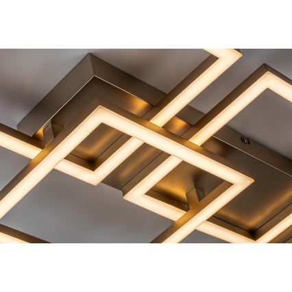 Rabalux - LED prigušiva stropna svetiljka LED/40W/230V 3000-6500K 33x100 cm zlatna + daljinski upravljač
