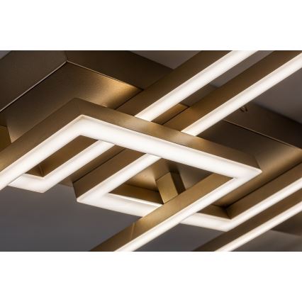 Rabalux - LED prigušiva stropna svetiljka LED/40W/230V 3000-6500K 33x100 cm zlatna + daljinski upravljač