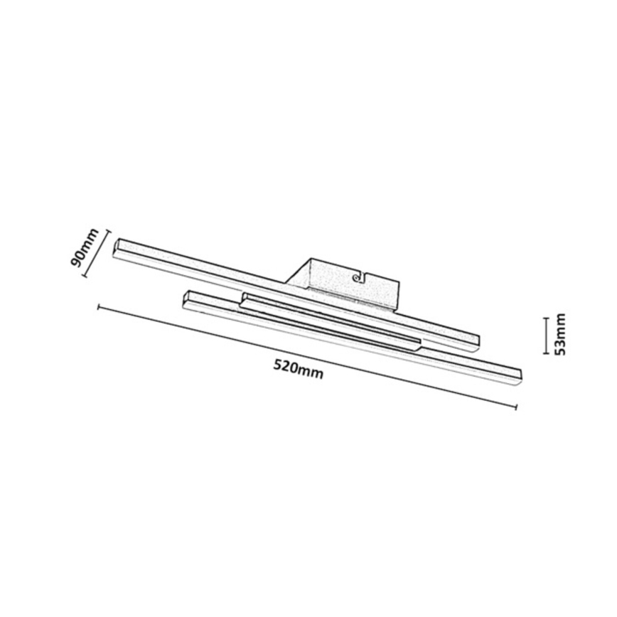 Rabalux - LED plafonska svetiljka LED/18W/230V 3000K crna