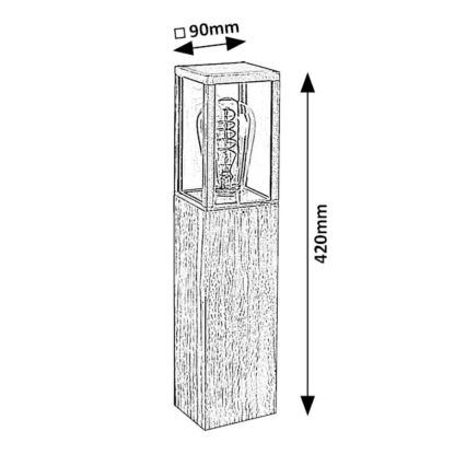 Rabalux - Spoljašnja lampa 1xE27/60W/230V IP44