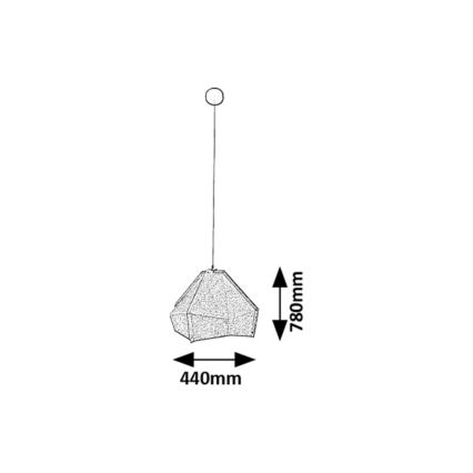 Rabalux - Viseći luster na sajli 1xE27/40W/230V