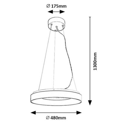Rabalux - LED prigušiva luster na sajli LED/38W/230V 3000-6500K beli + daljinsko upravljanje