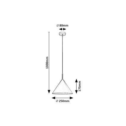 Rabalux - Luster na sajli 1xE27/40W/230V crna