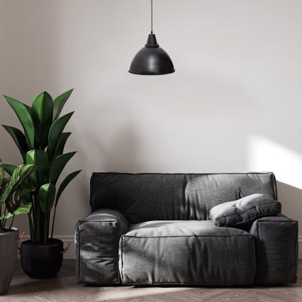 Rabalux - Luster na sajli 1xE27/60W/230V Ø 36 cm crni