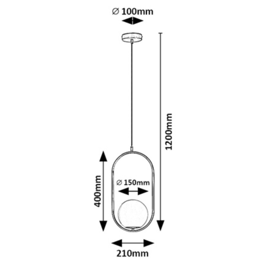 Rabalux - Viseći luster na sajli 1xE27/20W/230V