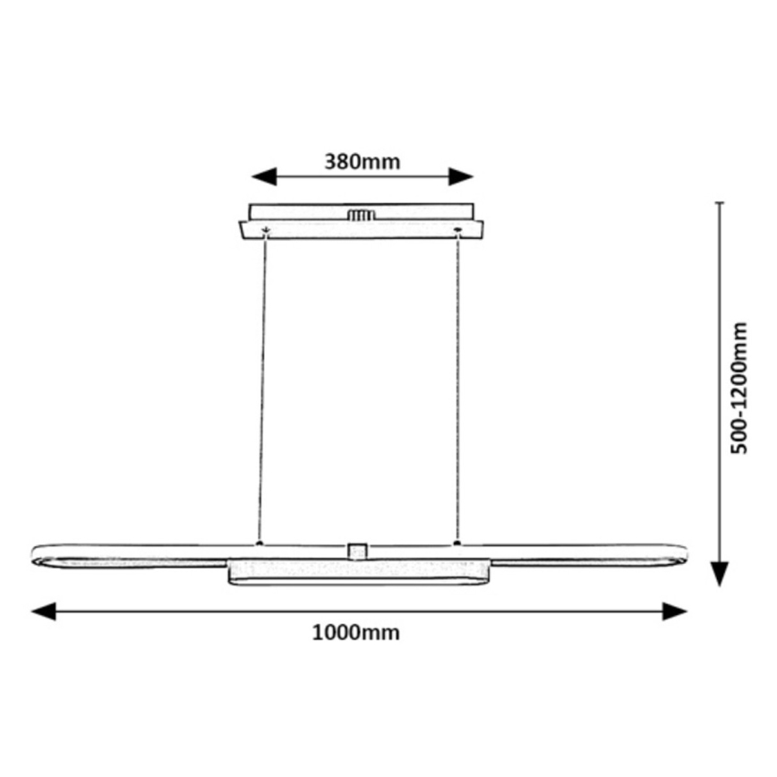 Rabalux - LED luster na sajli LED/48W/230V 4000K matni hrom