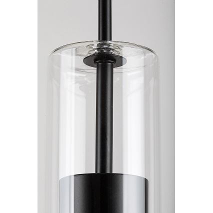 Rabalux - Luster na sajli 1xGU10/50W/230V proziran/crni