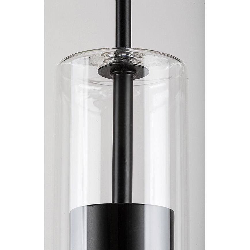 Rabalux - Luster na sajli 1xGU10/50W/230V proziran/crni