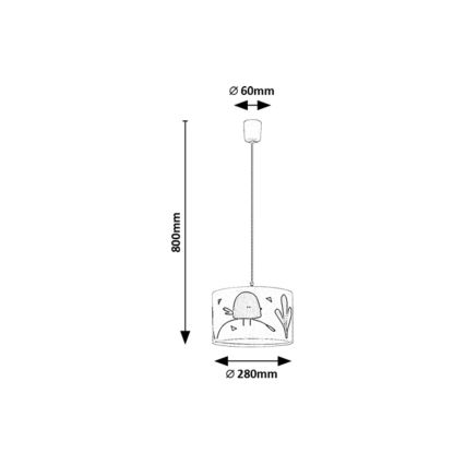 Rabalux - Dečiji luster na sajli 1xE27/40W/230V