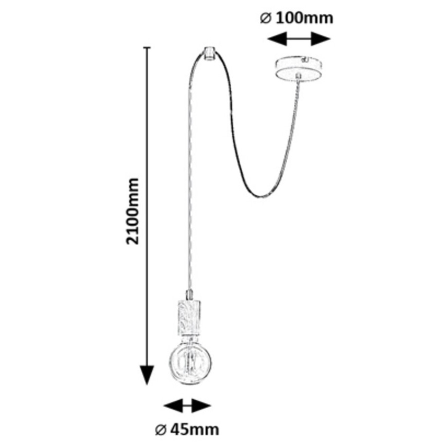 Rabalux - Luster na sajli 1xE27/60W/230V buk