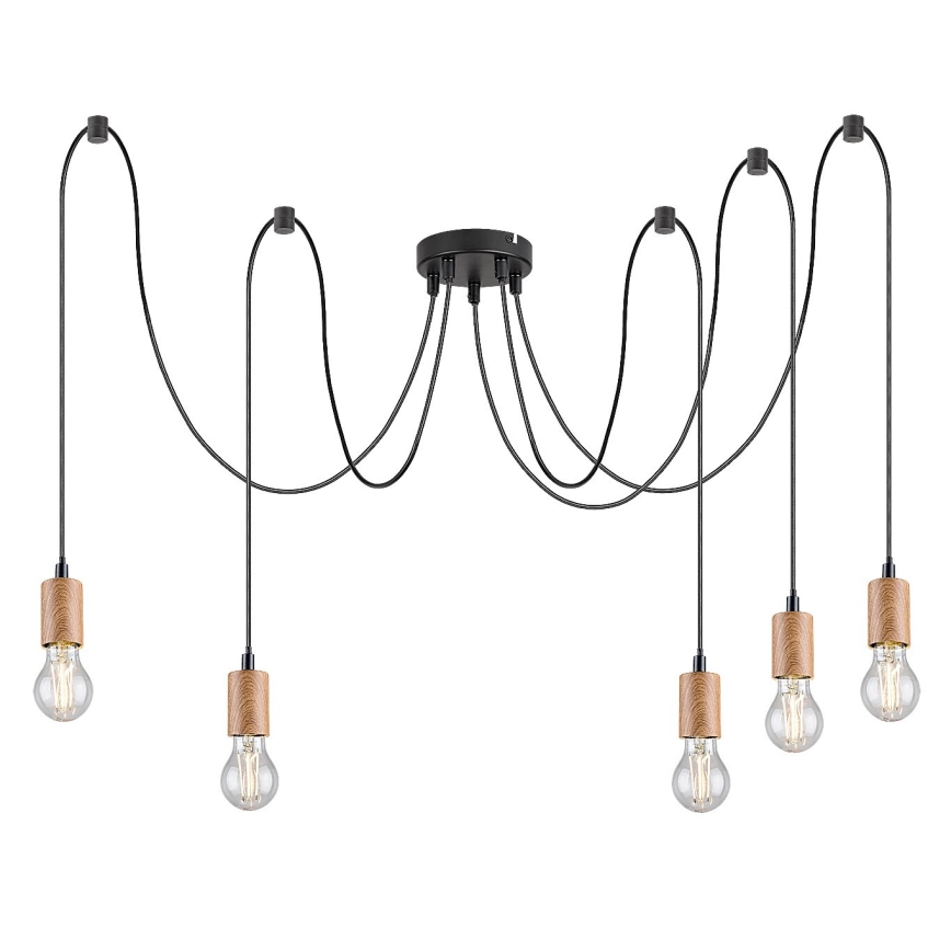 Rabalux - Luster na sajli 5xE27/60W/230V pauk buk