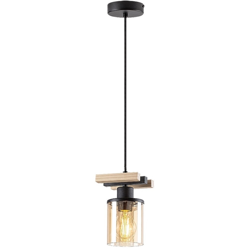 Rabalux - Luster na šipci 1xE27/25W/230V borovina