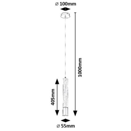Rabalux - Luster na sajli 1xGU10/50W/230V buk