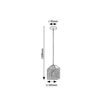 Rabalux - Luster na sajli 1xE27/40W/230V crne boje