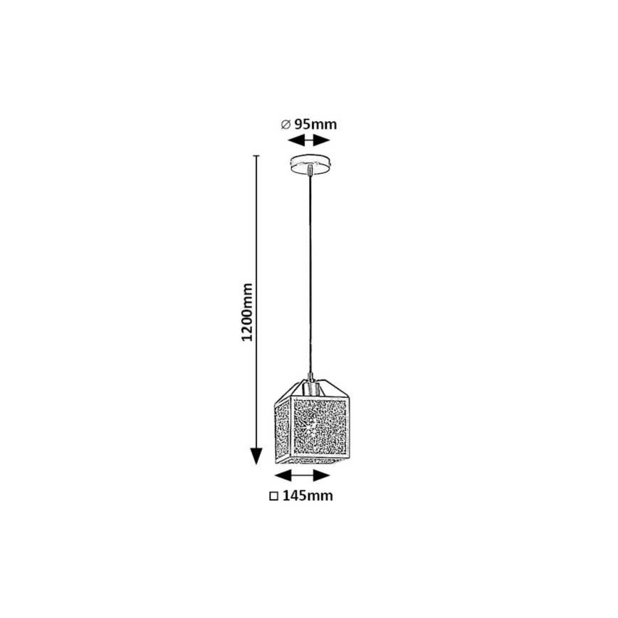 Rabalux - Luster na sajli 1xE27/40W/230V crne boje