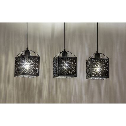 Rabalux - luster na sajli 3xE27/40W/230V crni