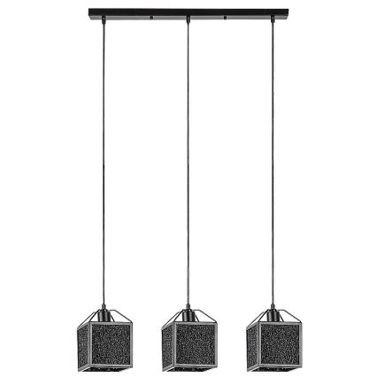 Rabalux - luster na sajli 3xE27/40W/230V crni