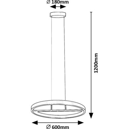 Rabalux - LED luster na sajli LED/42W/230V zlatna