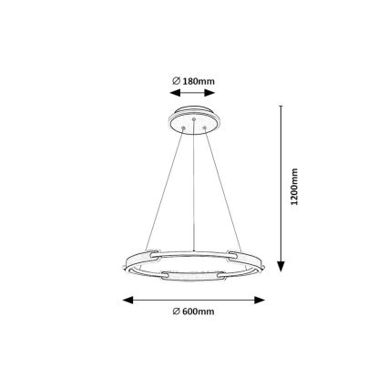 Rabalux - LED luster na sajli LED/45W/230V 3000K/4000K
