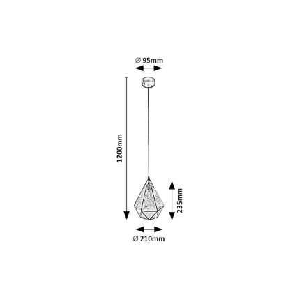 Rabalux - Tiffany vitražni luster na sajli 1xE14/40W/230V plava/zlatna