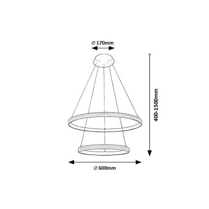 Rabalux - LED luster na sajli LED/60W/230V 3000K
