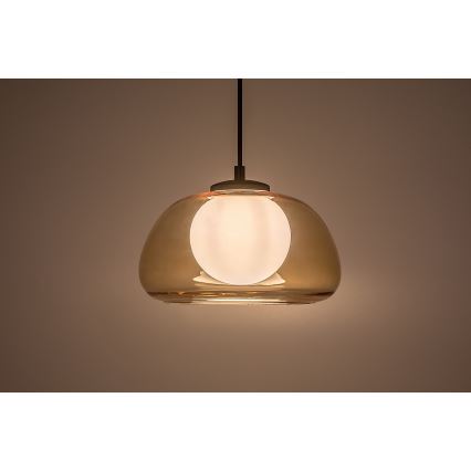 Rabalux - Luster na sajli 1xG9/5W/230V braon/dimljena