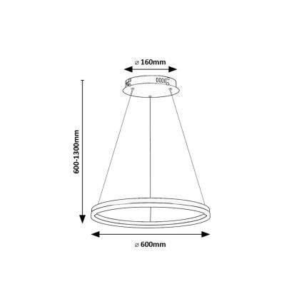 Rabalux - LED luster na sajli LED/35W/230V 3000/4000/6500K