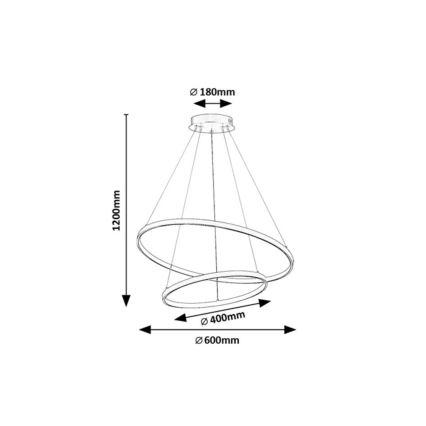 Rabalux - LED prigušiva luster na sajli LED/75W/230V 3000-6500K + daljinski upravljač