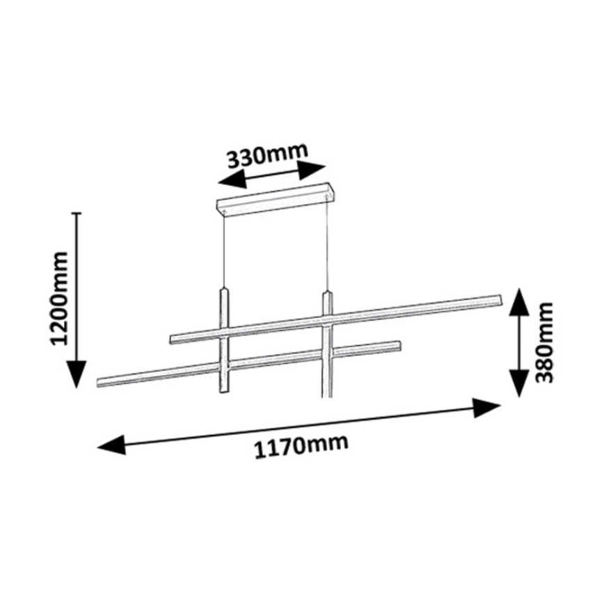 Rabalux - LED luster na sajli LED/40W/230V 3000K