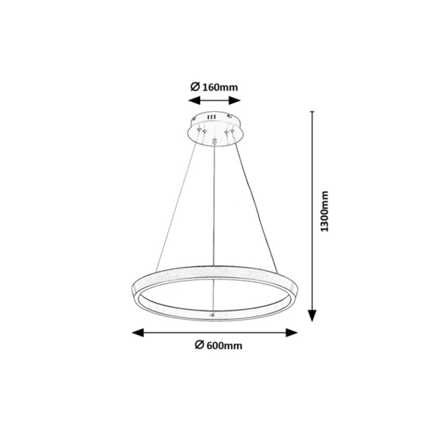 Rabalux - prigušiva LED lampa na sajli LED/70W/230V 3000-6500K + daljinski upravljač