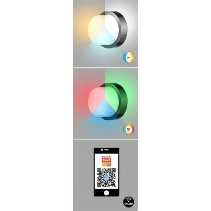 Rabalux - LED RGBW prigušiva spoljašnja zidna svetiljka LED/10W/230V IP54 Wi-Fi Tuya