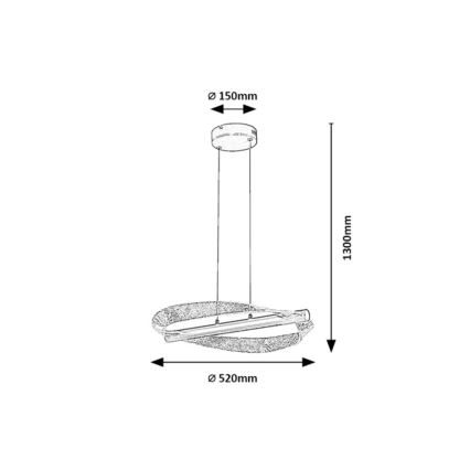 Rabalux - LED luster na sajli LED/24W/230V 3000K