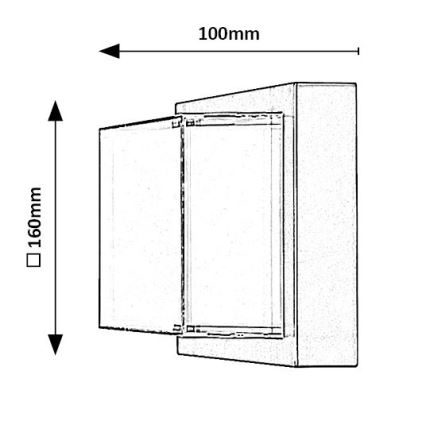 Rabalux - LED RGBW prigušiva spoljašnja zidna lampa LED/10W/230V IP54 Wi-Fi Tuya