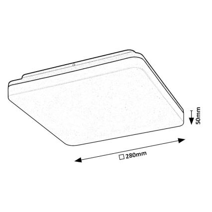 Rabalux - LED plafonsko svetlo za kupatilo LED/24W/230V IP54 28x28 cm
