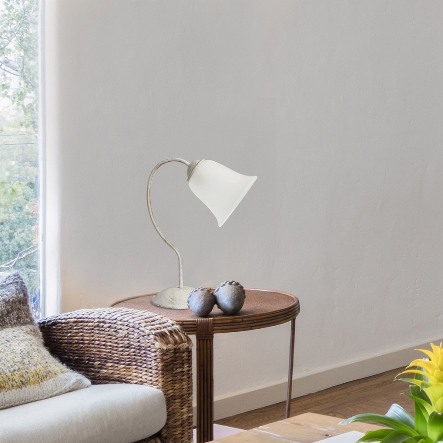 Rabalux - Stona lampa 1xE27/40W/230V bela