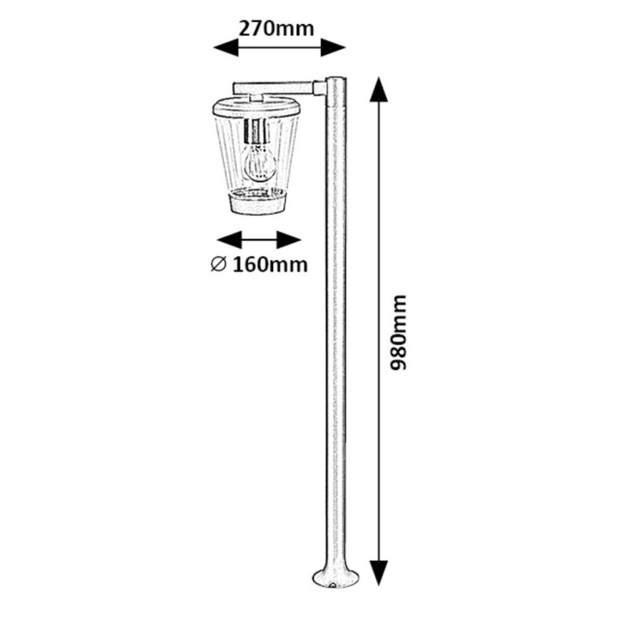 Rabalux - Spoljašnja lampa 1xE27/40W/230V IP44