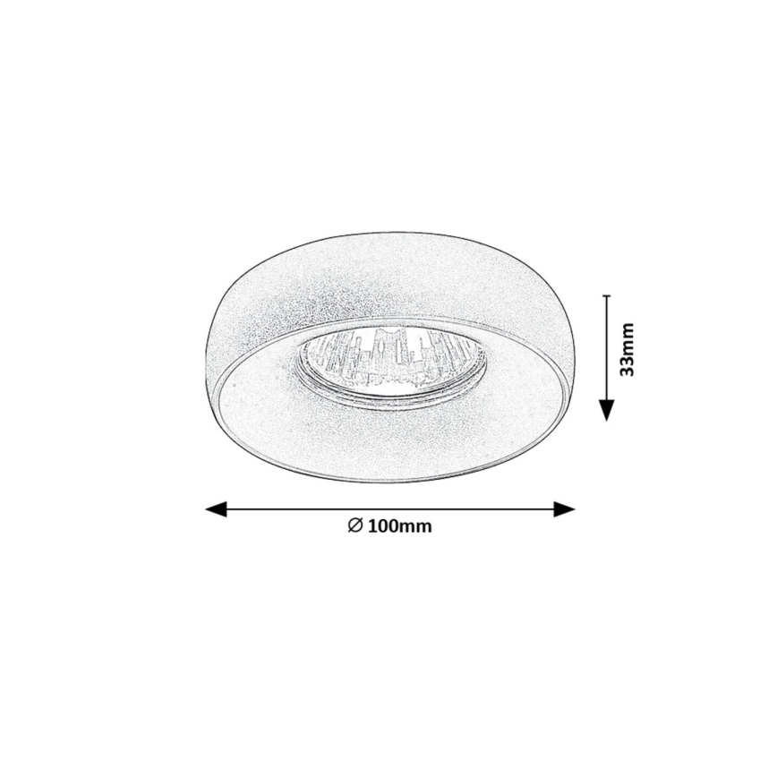 Rabalux - Ugradno spot svetlo 2u1 1xGU10/25W/230V