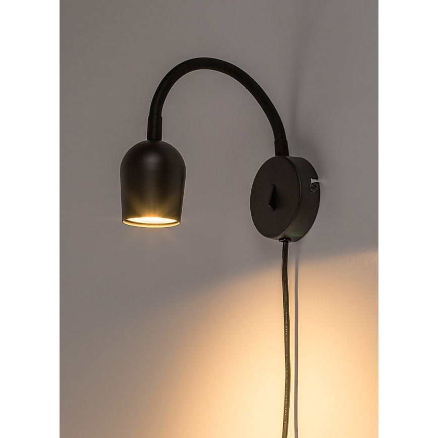 Rabalux - Zidna reflektorska svetiljka 1xGU10/15W/230V crna