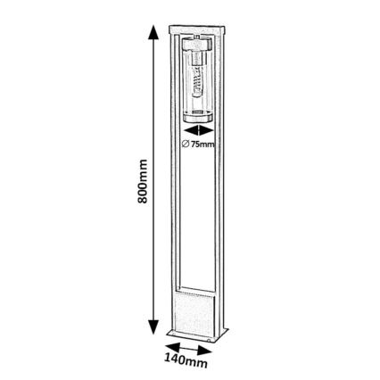 Rabalux - Spoljašnja lampa 1xE27/12W/230V IP44