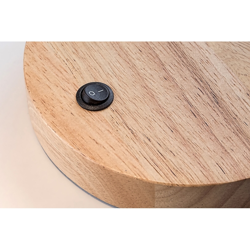 Rabalux - Stona lampa 1xE14/25W/230V od kaučukovog drveta