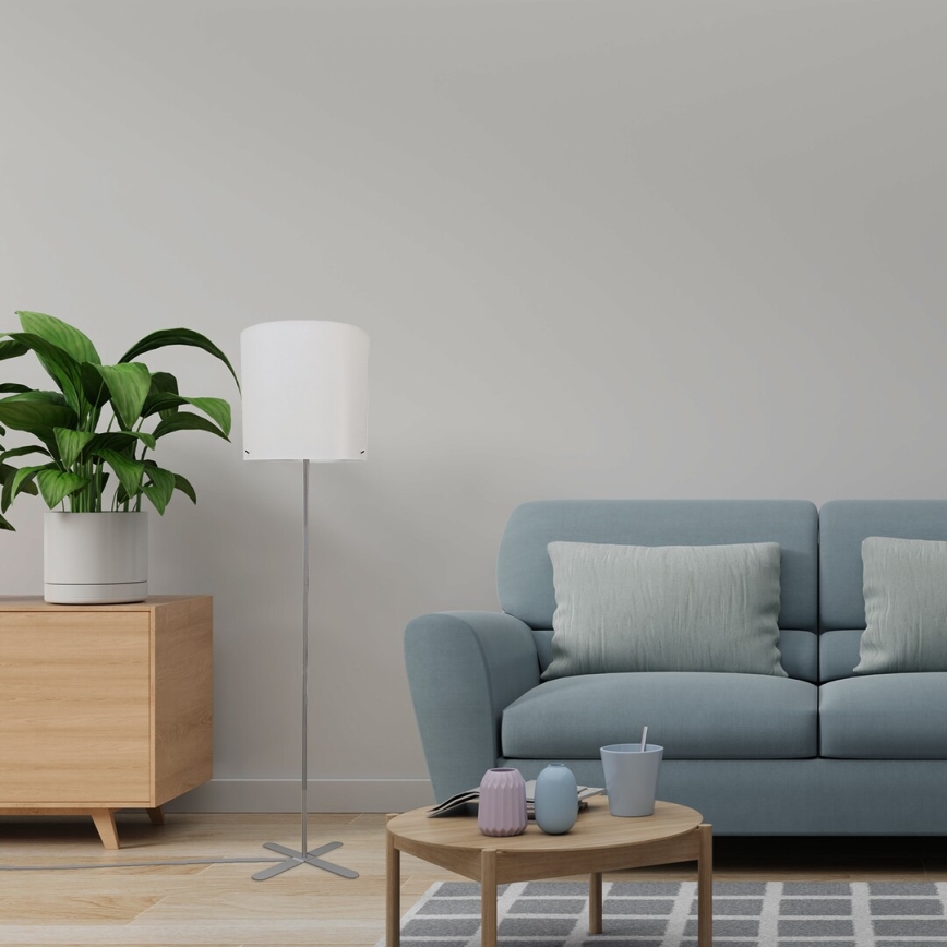 Rabalux - Stojeća lampa 1xE27/40W/230V bela/srebrna