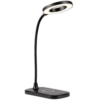 Rabalux - LED prigušiva dodirna stona lampa sa bežičnim punjenjem LED/5W/5V 2700-6000K crna