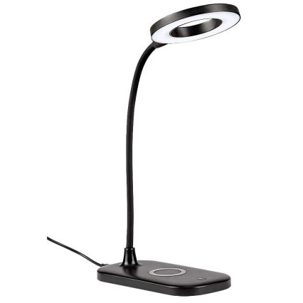Rabalux - LED prigušiva dodirna stona lampa sa bežičnim punjenjem LED/5W/5V 2700-6000K crna